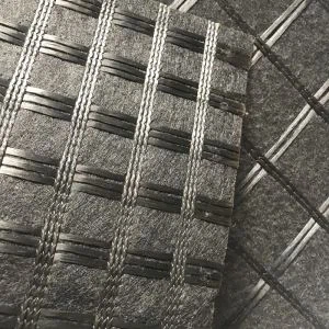 Geogrid de poliéster con betún impregnado no tejido